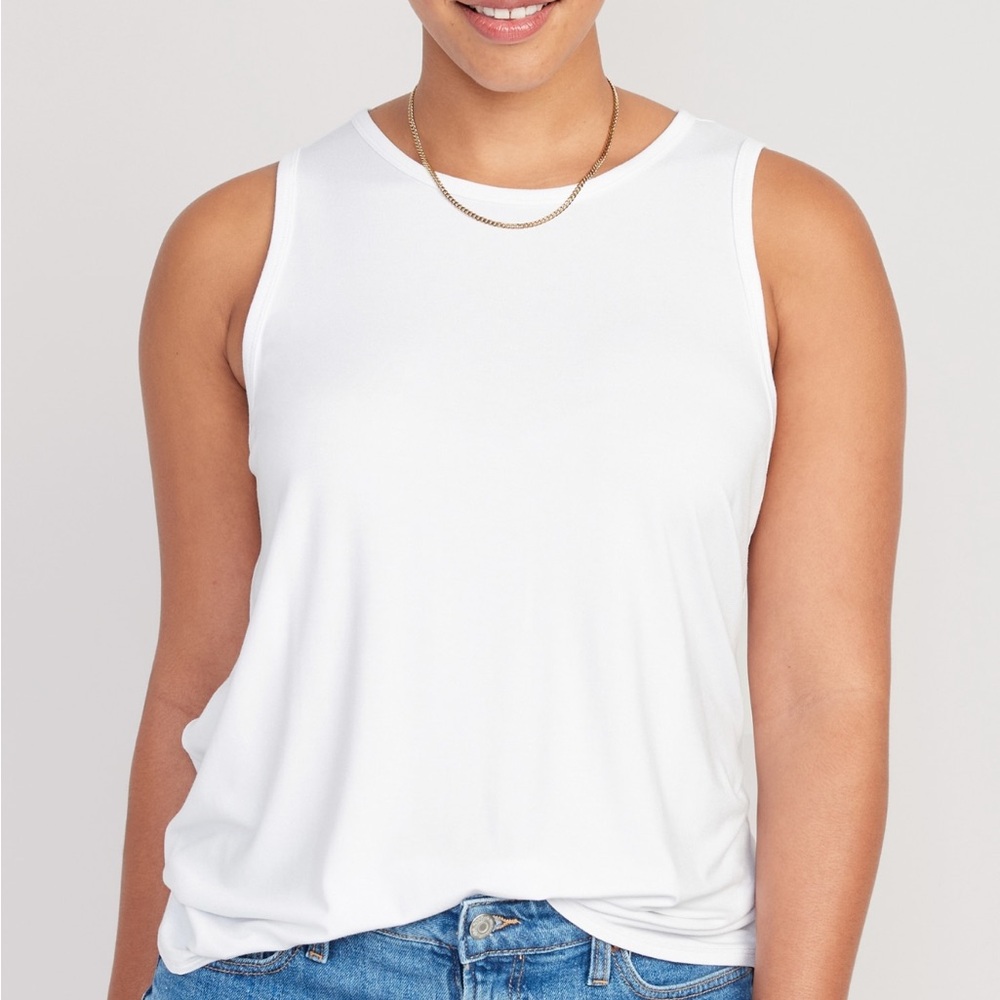 Old Navy Luxe Sleeveless Tank, size M in white